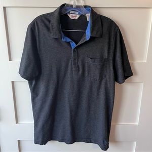Original Penguin Charcoal Gray Heritage Slim Fit Polo - Size L